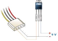regulator connected to power connector